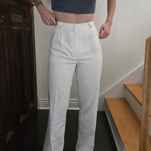 Vintage white high rise trousers - Picture 2 of 10